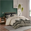 INK+IVY Marta 3-Piece Cotton and Flax Printed Comforter Set in Natural Finish