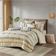 INK+IVY Cody 3-Piece Contemporary Cotton Comforter Set in Gray/Yellow