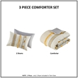 INK+IVY Cody 3-Piece Contemporary Cotton Comforter Set in Gray/Yellow