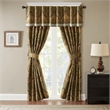 Hampton Hill Traditional Polyester Jacquard Pieced Valance in Brown