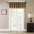 Hampton Hill Traditional Polyester Jacquard Pieced Valance in Brown