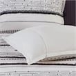 INK+IVY 3-Piece Cotton Printed Comforter Set with Trims in Black and White