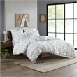 INK+IVY Masie Mid-Century Cotton Percale Comforter Set with Embroidery in White
