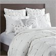 INK+IVY Masie Mid-Century Cotton Percale Comforter Set with Embroidery in White