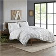 INK+IVY Masie Mid-Century Cotton Percale Comforter Set with Embroidery in White