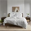 INK+IVY Masie Mid-Century Cotton Percale Comforter Set with Embroidery in White