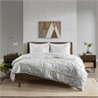 INK+IVY Masie Mid-Century Cotton Percale Comforter Set with Embroidery in White