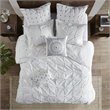 INK+IVY Masie Mid-Century Cotton Percale Comforter Set with Embroidery in White