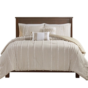 harbor house anslee cotton yarn dyed tufted comforter mini set in brown