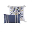 Harbor House Livia 6-Piece Cotton Comforter Set w/ Decorative Pillows in Blue