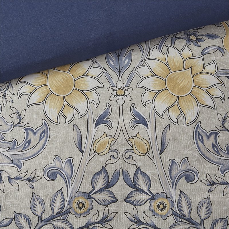 Harbor House Livia 6-Piece Cotton Comforter Set w/ Decorative Pillows in Blue