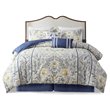 Harbor House Livia 6-Piece Cotton Comforter Set w/ Decorative Pillows in Blue