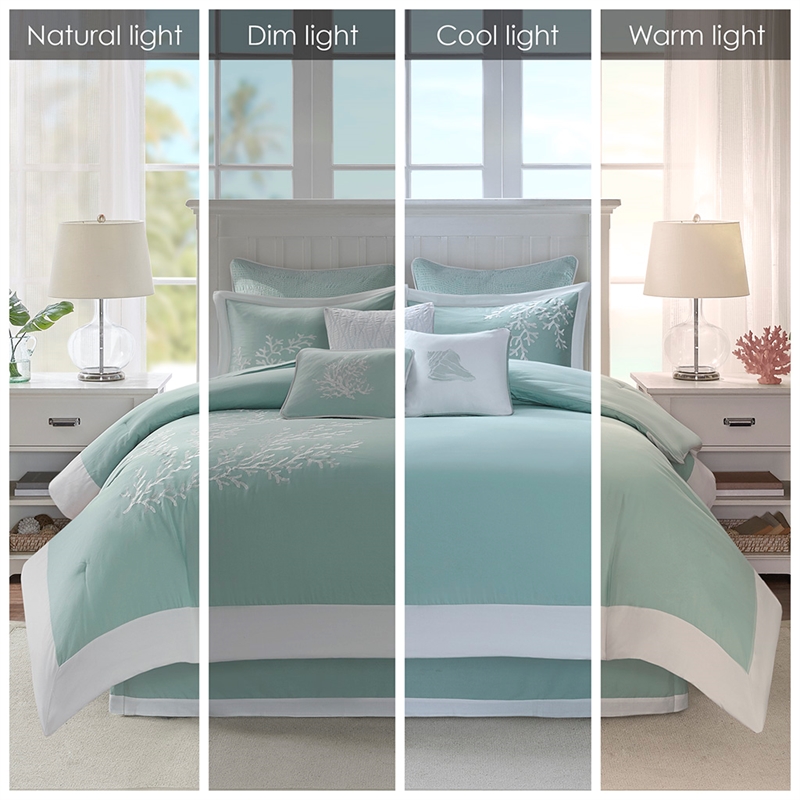 Harbor House Coastline Cotton Jacquard Comforter Set with Embroidery in Blue