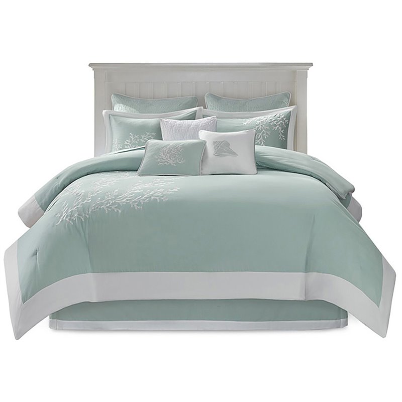 Harbor House Coastline Cotton Jacquard Cal King Comforter Set in Blue
