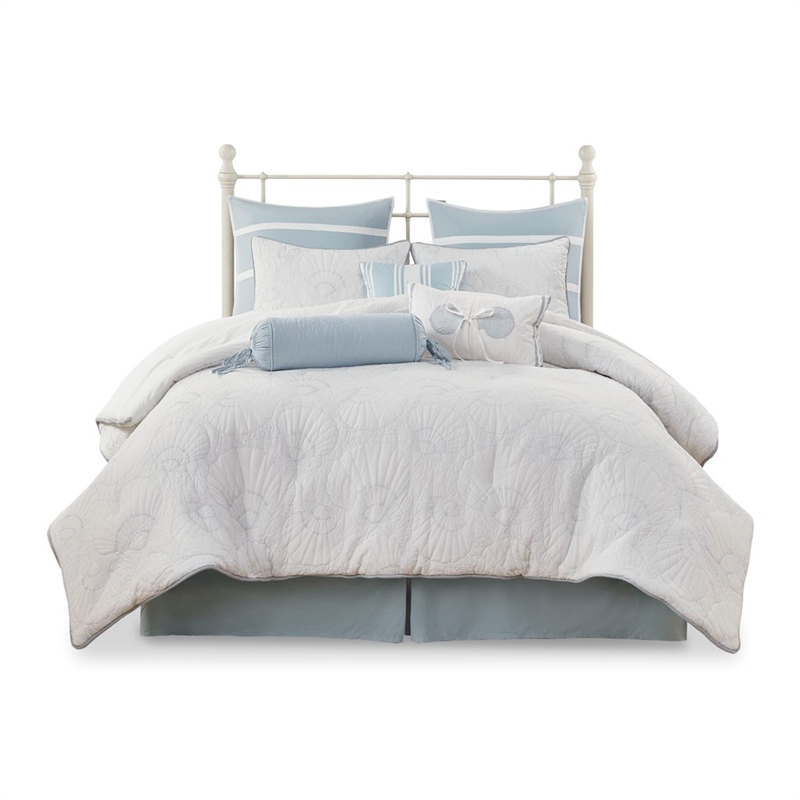 Harbor House Crystal Beach Cotton Quilted Comforter Set - White