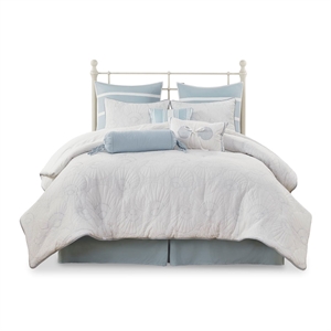 Harbor House Crystal Beach Cotton Quilted Comforter Set - White