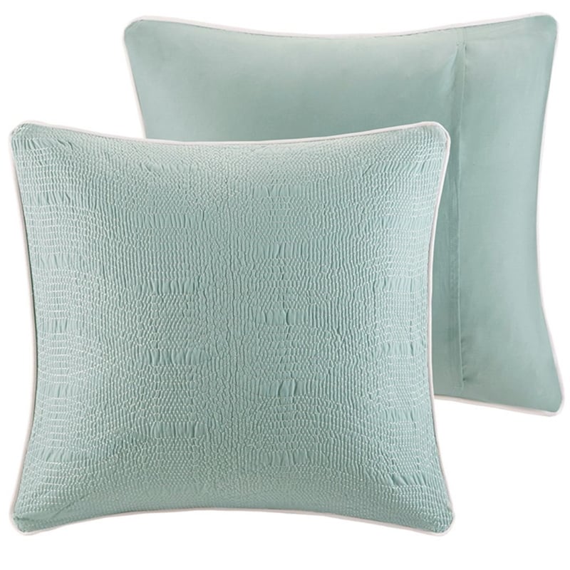 Harbor House Coastline Coastal Cotton Quilted Euro Sham in Aqua Blue
