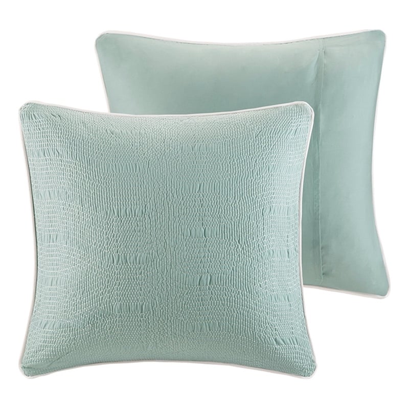 Harbor House Coastline Coastal Cotton Quilted Euro Sham in Aqua Blue