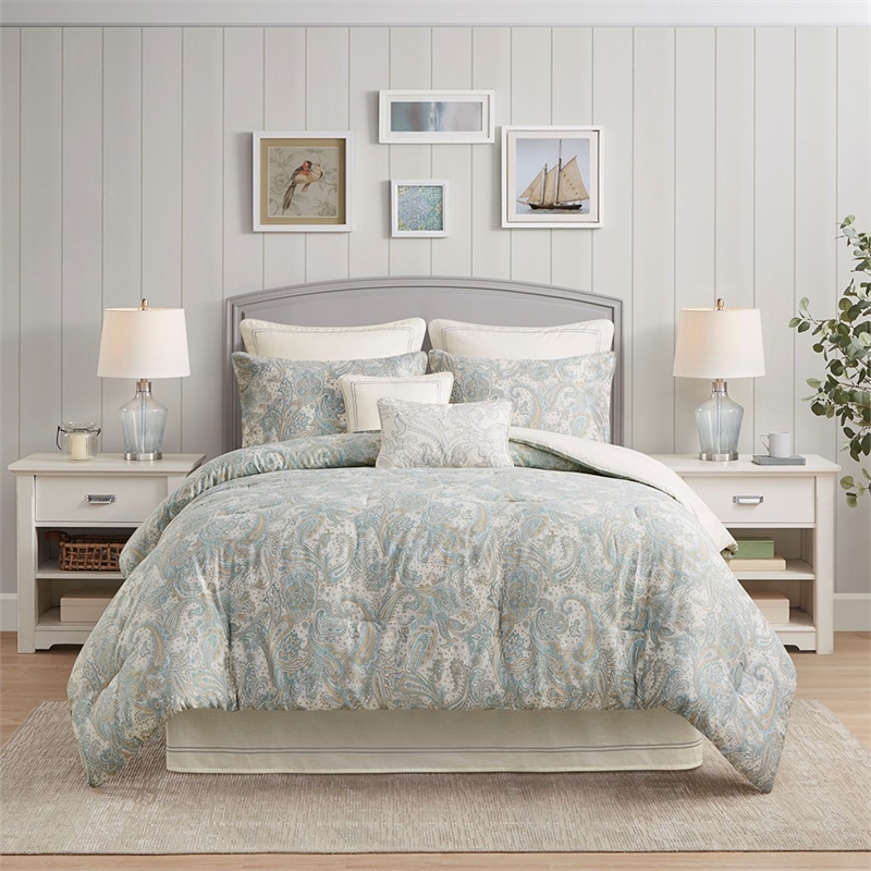 Harbor House Chelsea Traditional Cotton Sateen Euro Sham with Embroidery - Ivory