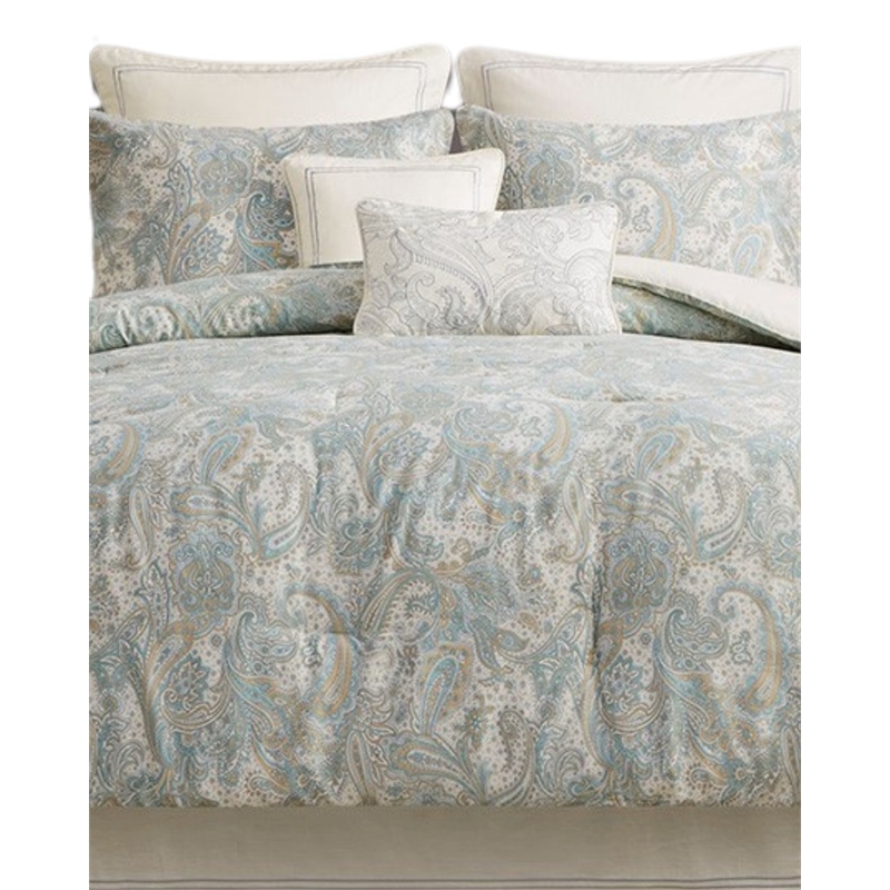 Harbor House Chelsea Traditional Cotton Sateen Euro Sham with Embroidery - Ivory