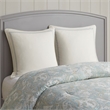 Harbor House Chelsea Traditional Cotton Sateen Euro Sham with Embroidery - Ivory