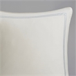 Harbor House Chelsea Traditional Cotton Sateen Euro Sham with Embroidery - Ivory