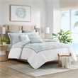 Harbor House Maya Bay Cotton Duvet Mini Set with Embroidery in White Finish