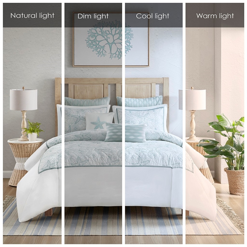 Harbor House Maya Bay Cotton Duvet Mini Set with Embroidery in White Finish