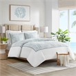 Harbor House Maya Bay Cotton Duvet Mini Set with Embroidery in White Finish