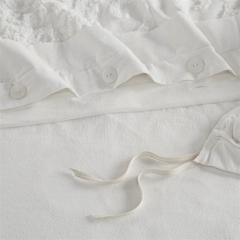 Harbor House Suzanna Cotton Duvet Mini Set with Embroidery in Ivory