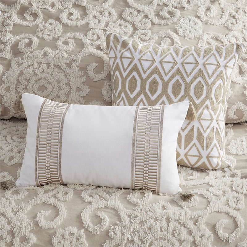 Harbor House Suzanna Cotton Tufted Embroidered Duvet Cover Mini Set in Beige