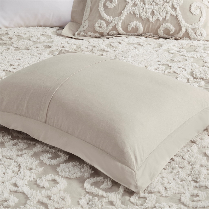 Harbor House Suzanna Cotton Tufted Embroidered Duvet Cover Mini Set in Beige