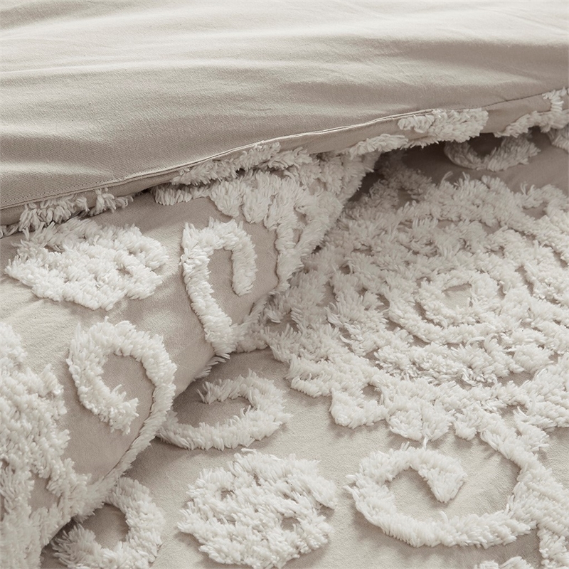 Harbor House Suzanna Cotton Tufted Embroidered Duvet Cover Mini Set - Beige