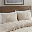 Harbor House Anslee Cotton Yarn Dyed Tufted Duvet Cover Mini Set in Beige