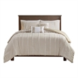 Harbor House Anslee Cotton Yarn Dyed Tufted Duvet Cover Mini Set in Beige