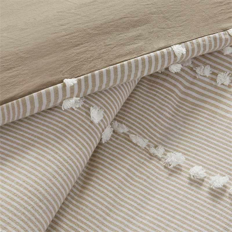 Harbor House Anslee Cotton Yarn Dyed Tufted Duvet Cover Mini Set - Beige