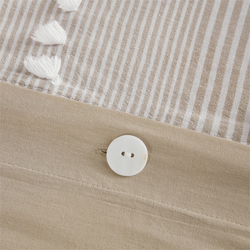 Harbor House Anslee Cotton Yarn Dyed Tufted Duvet Cover Mini Set - Beige