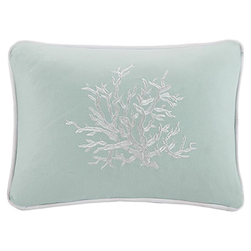 Harbor House Coastline Contemporary Cotton Jacquard Oblong Pillow in Blue