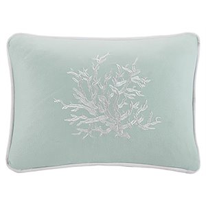 Harbor House Coastline Contemporary Cotton Jacquard Oblong Pillow in Blue