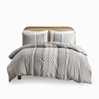 INK+IVY Imani Modern Cotton Duvet Cover Mini Set in Gray Finish