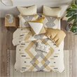 INK+IVY Arizona 3-piece Cotton Geometric Full/Queen Duvet Cover Set in Yellow