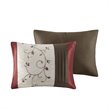 Madison Park Serene 7-piece Polyester Polyoni Comforter Set in Red/Ivory