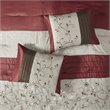 Madison Park Serene 7-piece Polyester Polyoni Comforter Set in Red/Ivory