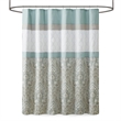 510 Design Polyester Microfiber Embroidery Printed Shower Curtain in Green