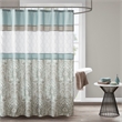 510 Design Polyester Microfiber Embroidery Printed Shower Curtain in Green