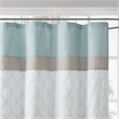 510 Design Polyester Microfiber Embroidery Printed Shower Curtain in Green