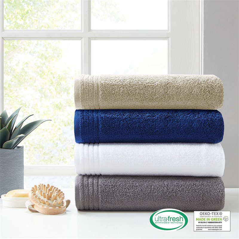 510 Design Big Bundle 12-piece Cotton Bath Towel Set in Navy