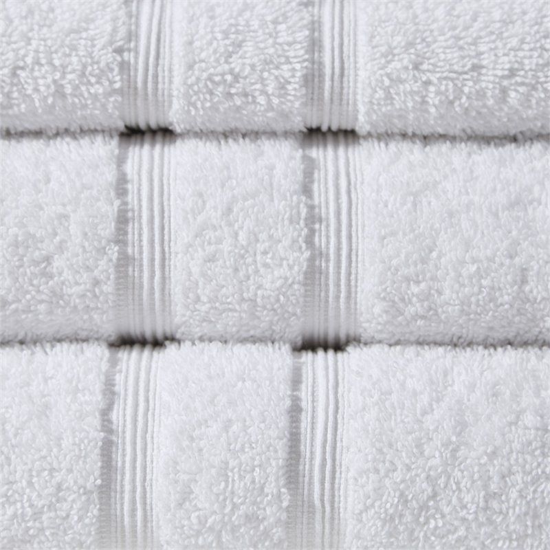 510 Design Aegean 6-piece Contemporary Turkish Cotton Towel Set in White