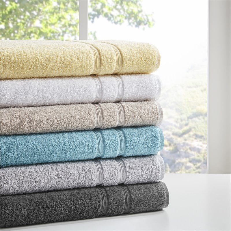 510 Design Aegean 6-piece Contemporary Turkish Cotton Towel Set in White