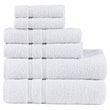 510 Design Aegean 6-piece Contemporary Turkish Cotton Towel Set in White